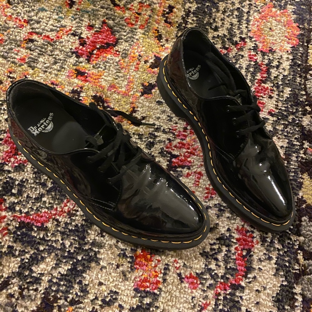 Patent leather doc marten oxfords